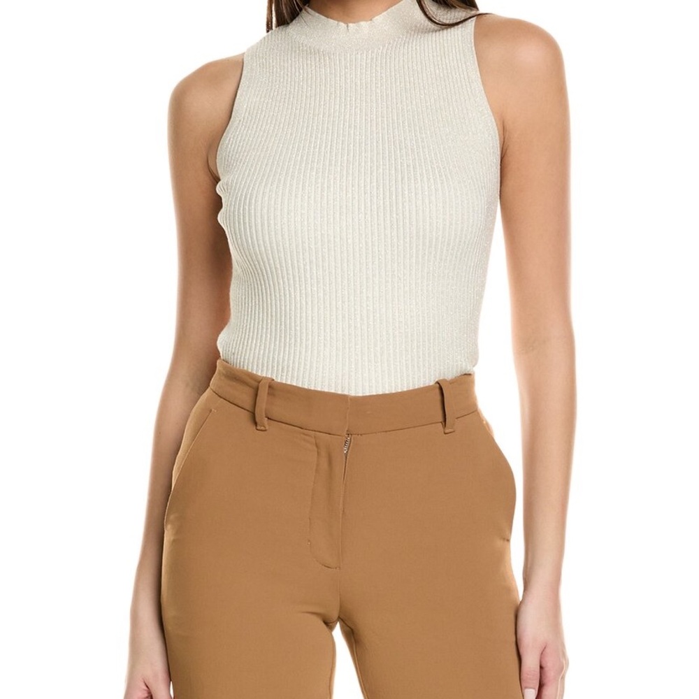 Michael Stars Cream/ Silver Knit Tank Top